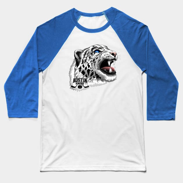 Austin Amurs Mascot Logo Baseball T-Shirt by Author Kristine Allen Merchandise